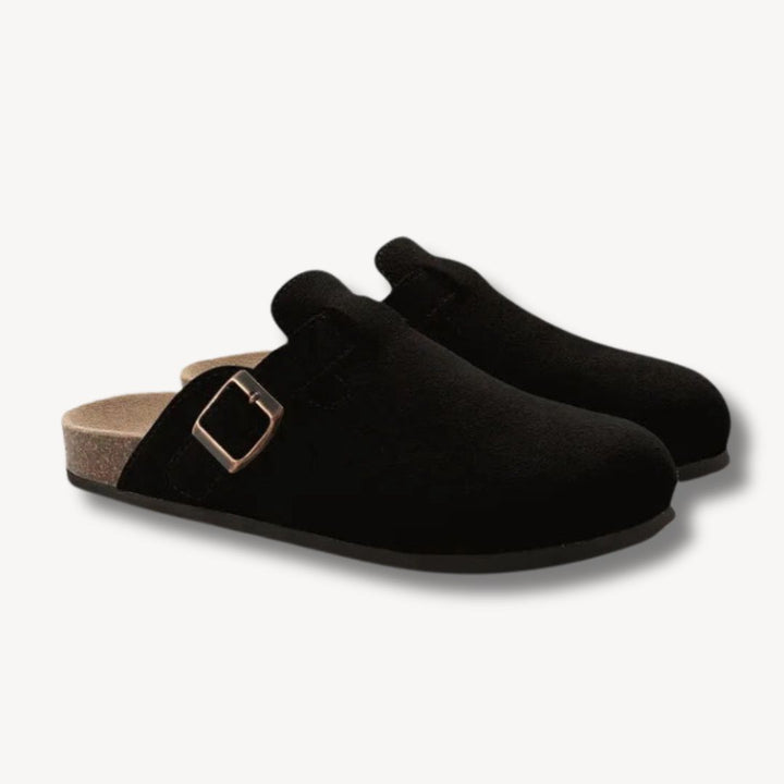 Suede Buckle Clogs Unisex | Loravelle
