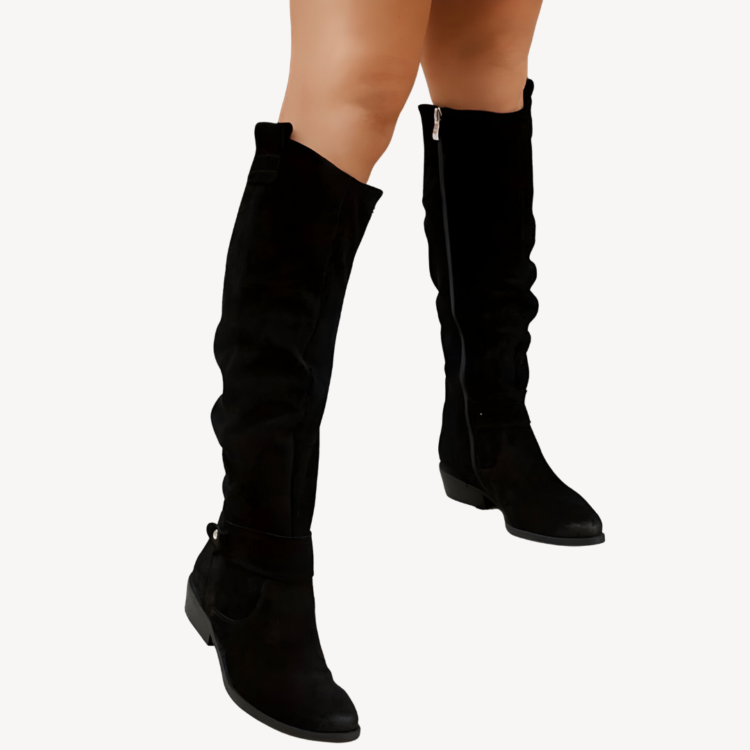 Women's Orthopedic Faux Leather Knee-High Boots | Loravelle