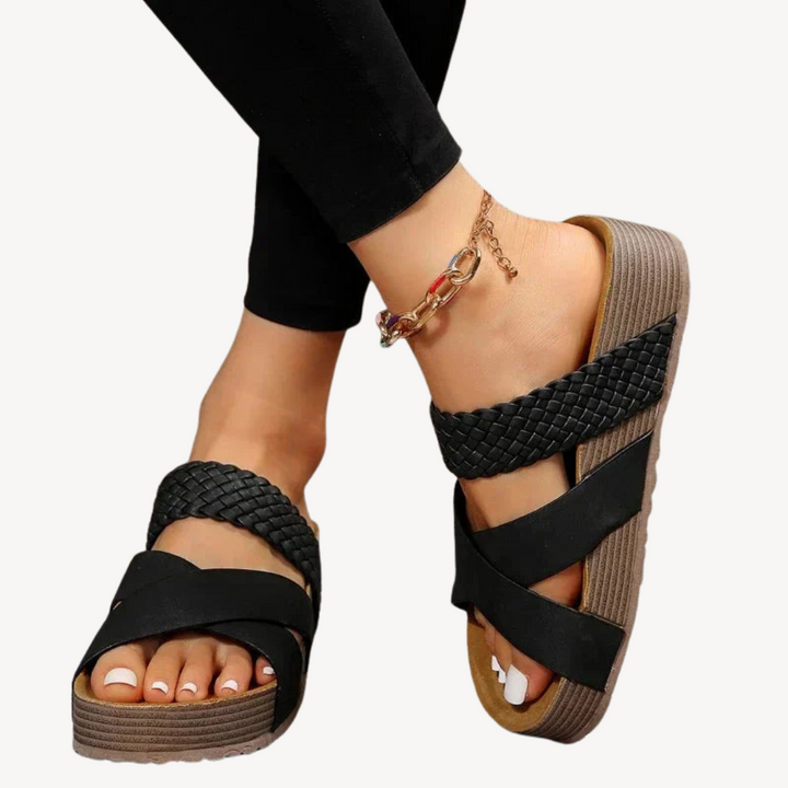 Orthopedic Faux Leather Sandals for Women | Loravelle