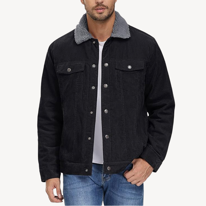 Men's Sherpa Lined Corduroy Jacket | Loravelle