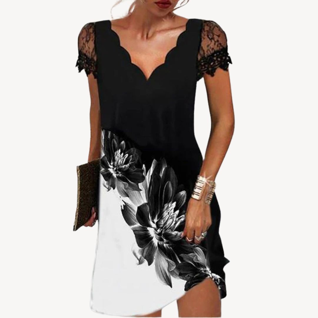 Women's Floral Lace Mini Dress | Loravelle