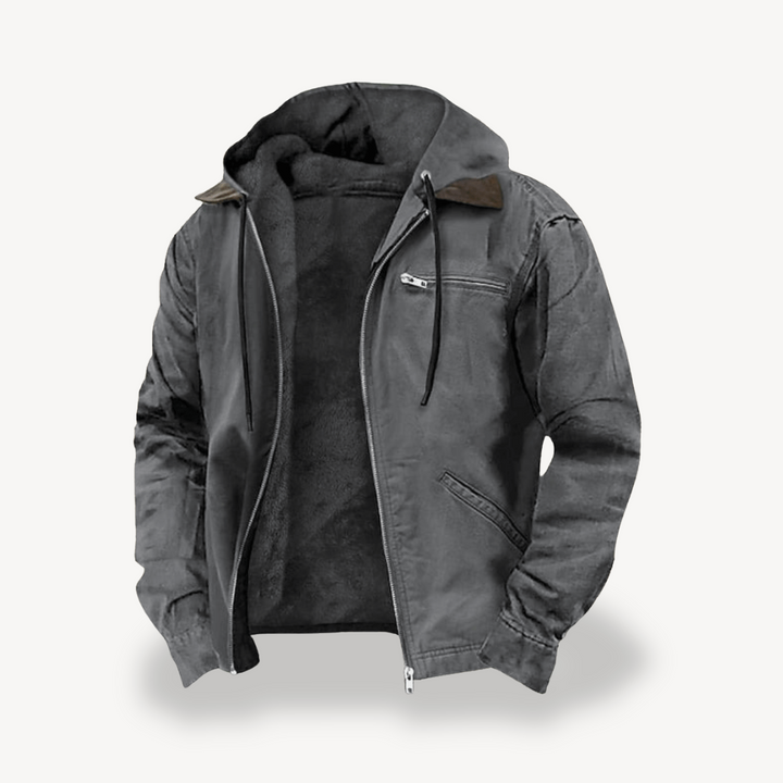 Men's Hooded Fleece-Lined Jacket | Loravelle