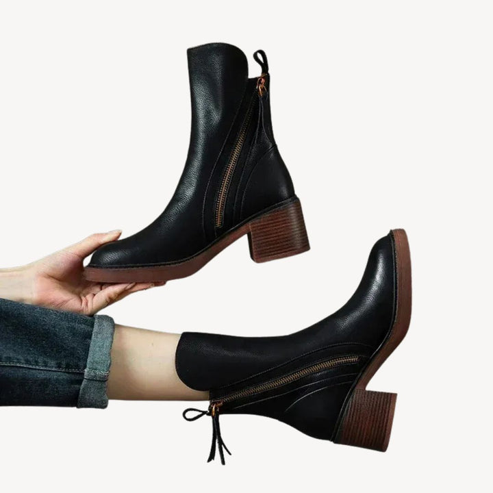 Orthopedic Leather Ankle Boots Women | Loravelle