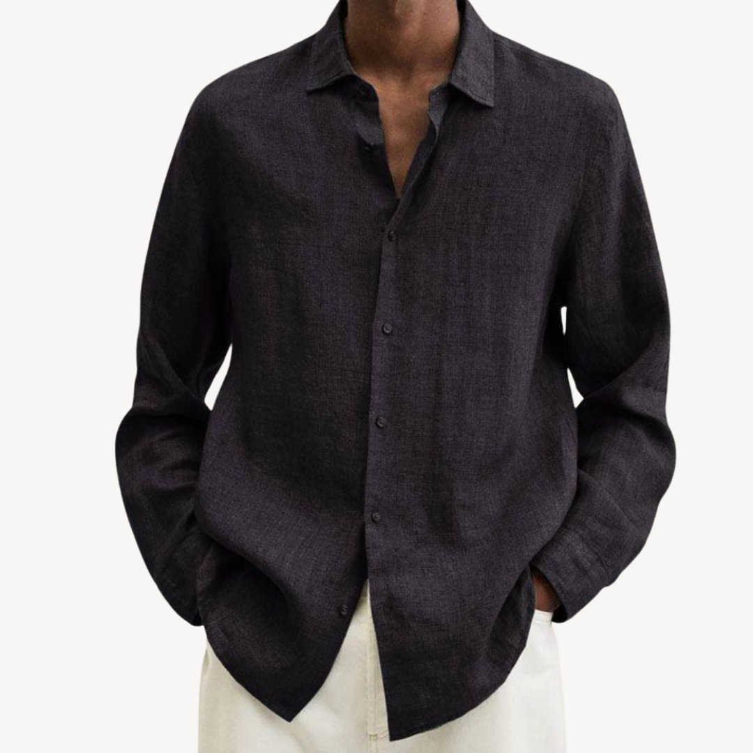 Linen Button-Up Shirt for Men | Loravelle
