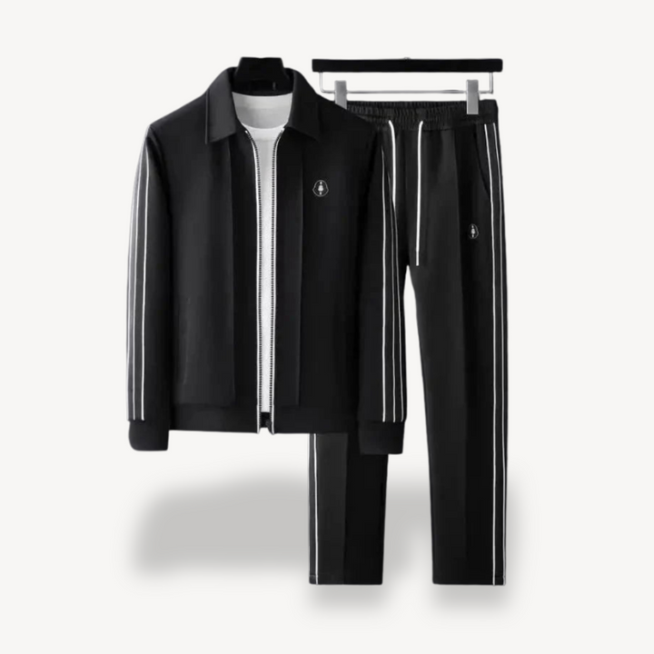Men's Polyester Zip-Up Tracksuit Set | Loravelle