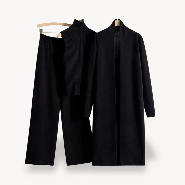 Women's 3-Piece Set – Sweater, Pants & Coat | Loravelle