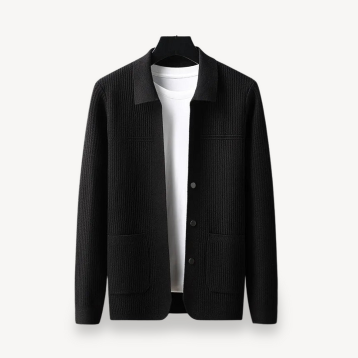 Ribbed Knit Cardigan for Men | Loravelle