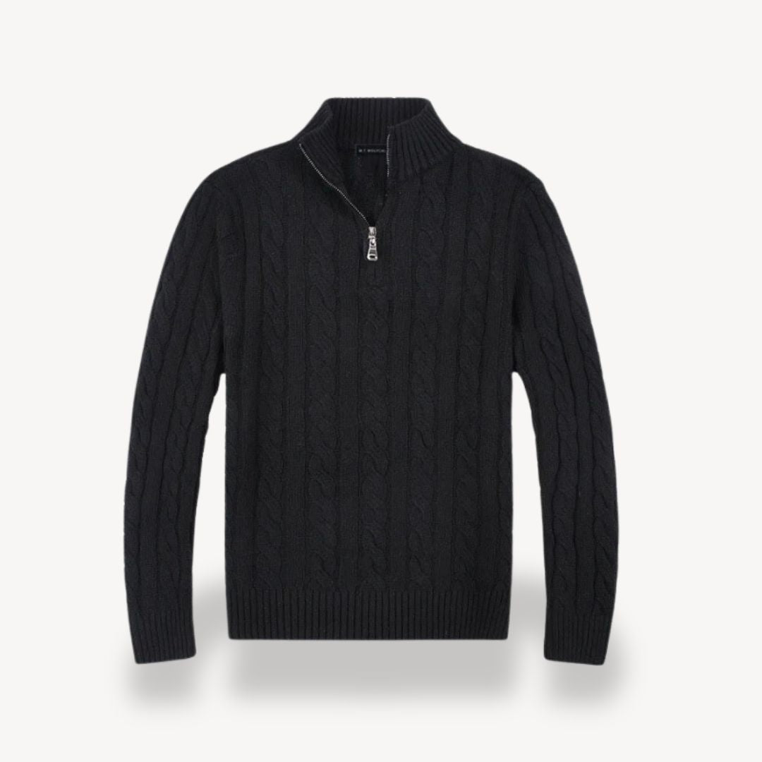 Cable Knit Half-Zip Sweater Men | Loravelle