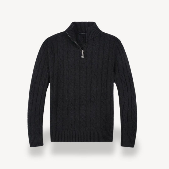 Cable Knit Half-Zip Sweater Men | Loravelle