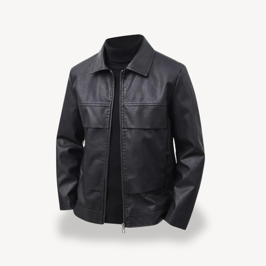 Men's Faux Leather Jacket | Loravelle