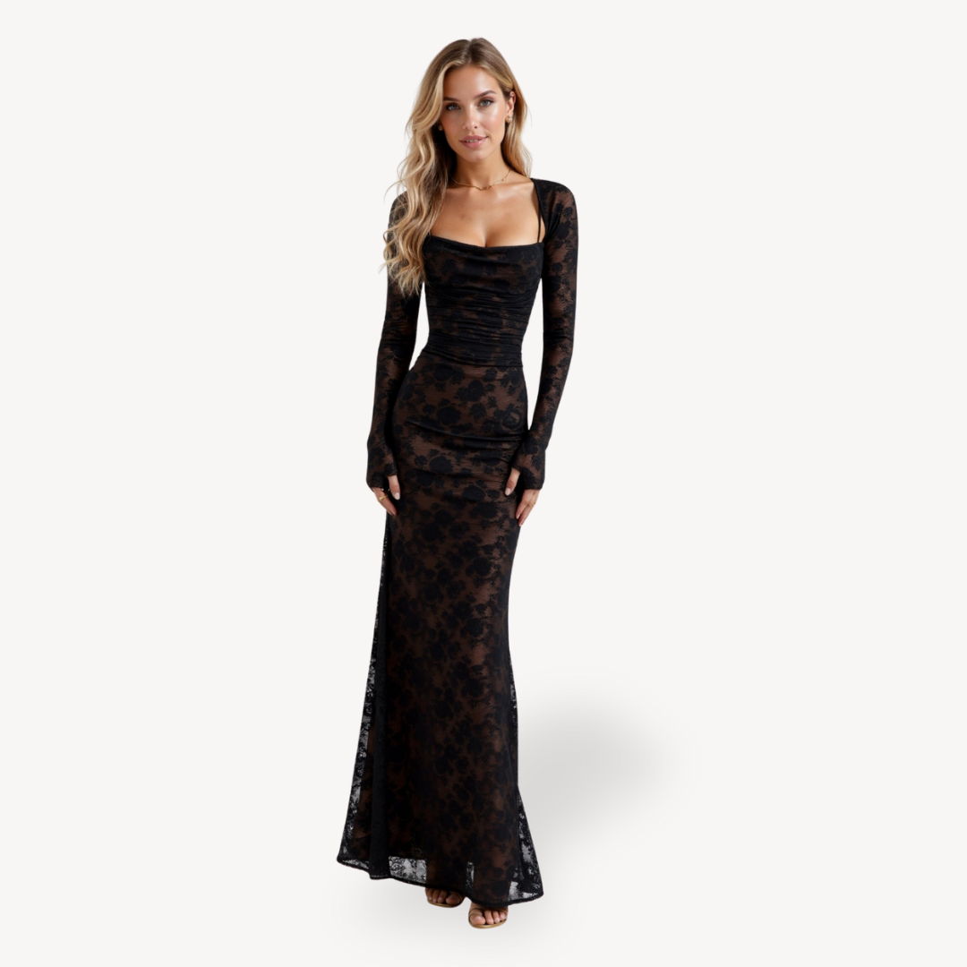 Women's Lace Dress Long Sleeve | Loravelle