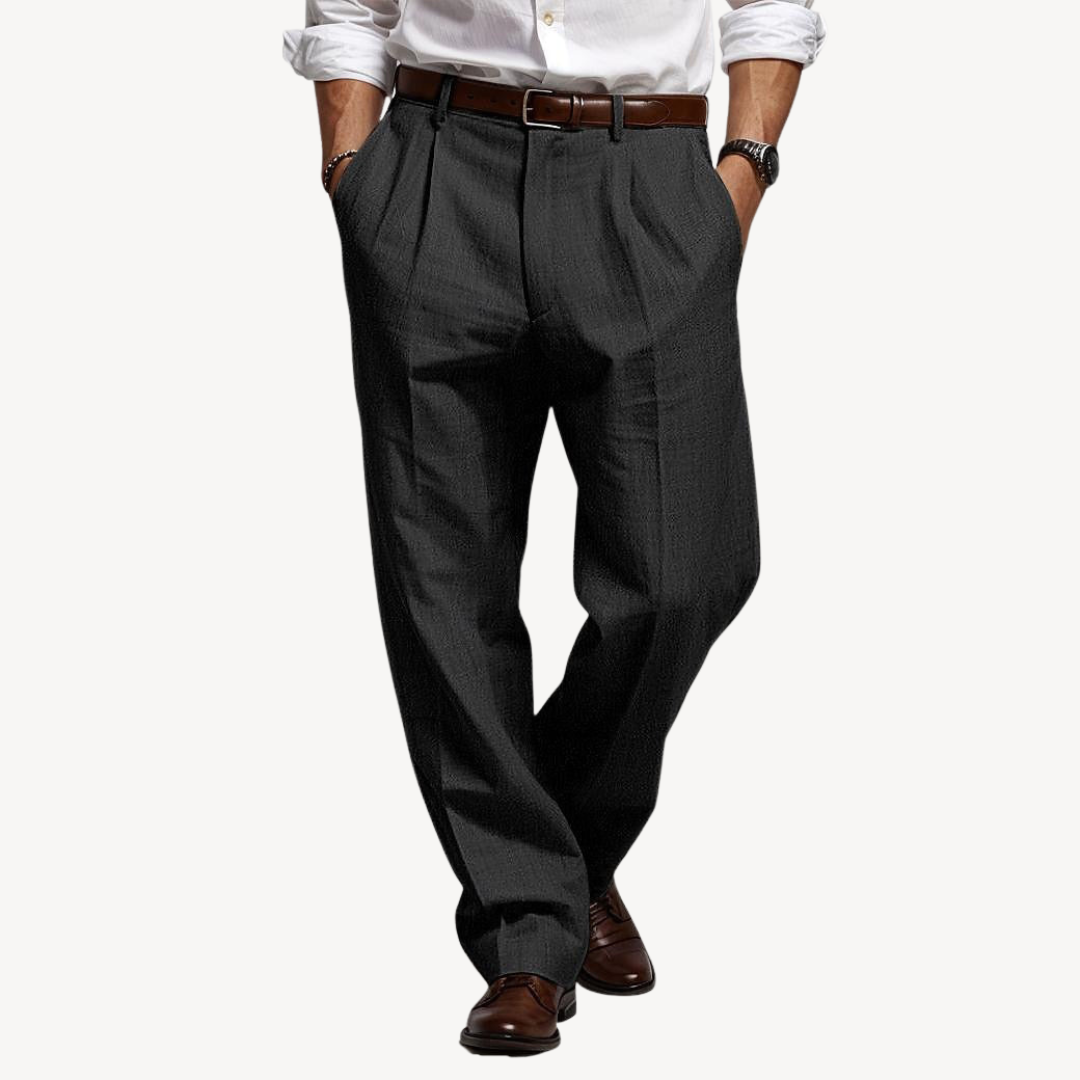 Men's Pleated Dress Pants | Loravelle