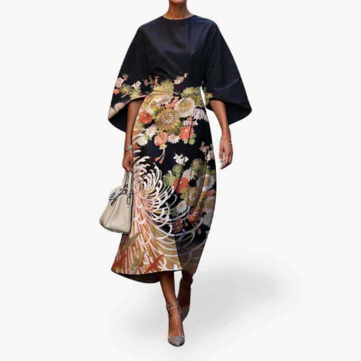 Women's Floral Print Midi Dress | Loravelle