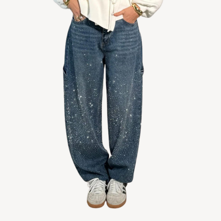 Starry Cargo Jeans for Women | Loravelle