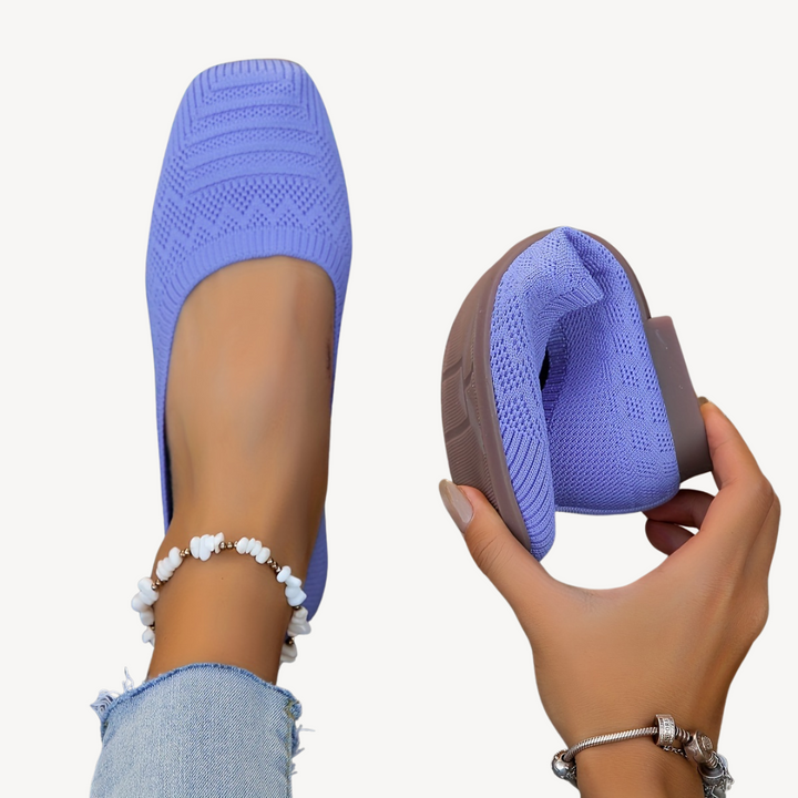 Women's Orthopedic Square Toe Flats | Loravelle