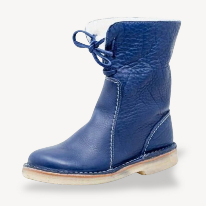 Orthopedic Adjustable Lace-Up Leather Ankle Boots | Loravelle