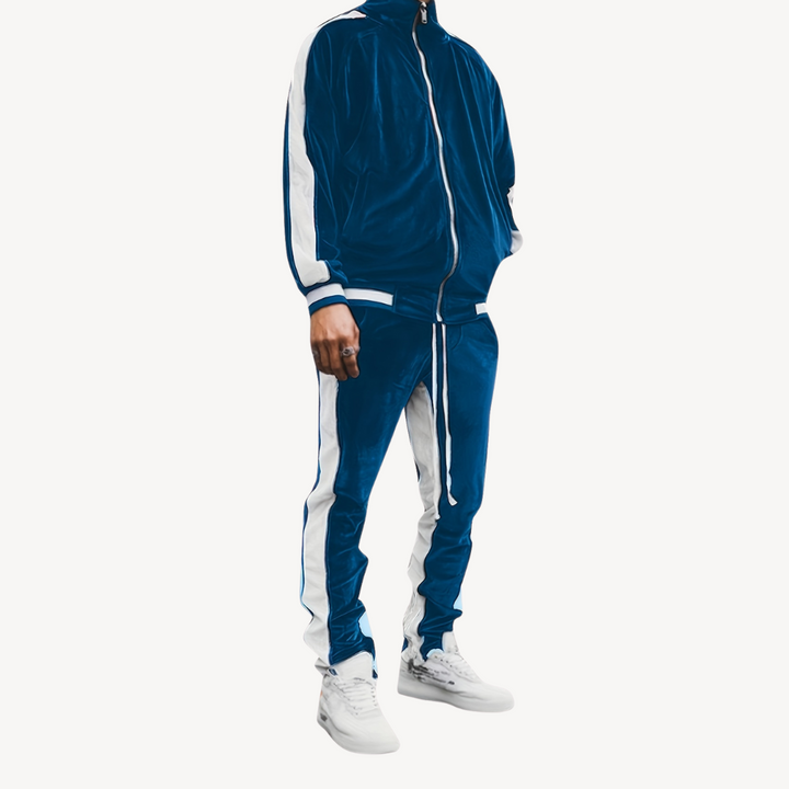 Men's Striped Tracksuit Two-Piece Set | Loravelle