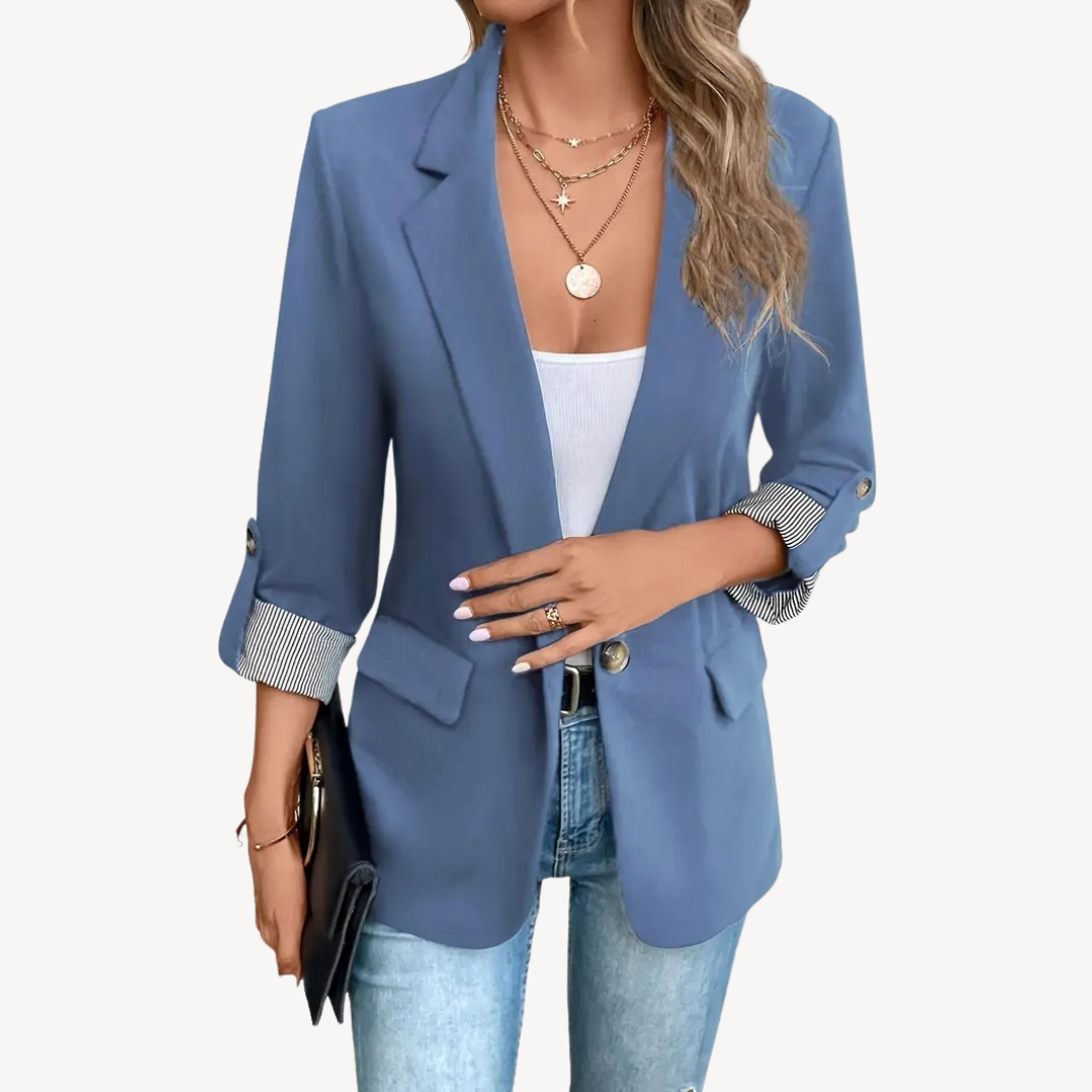 Women’s Striped Cuff Blazer | Loravelle