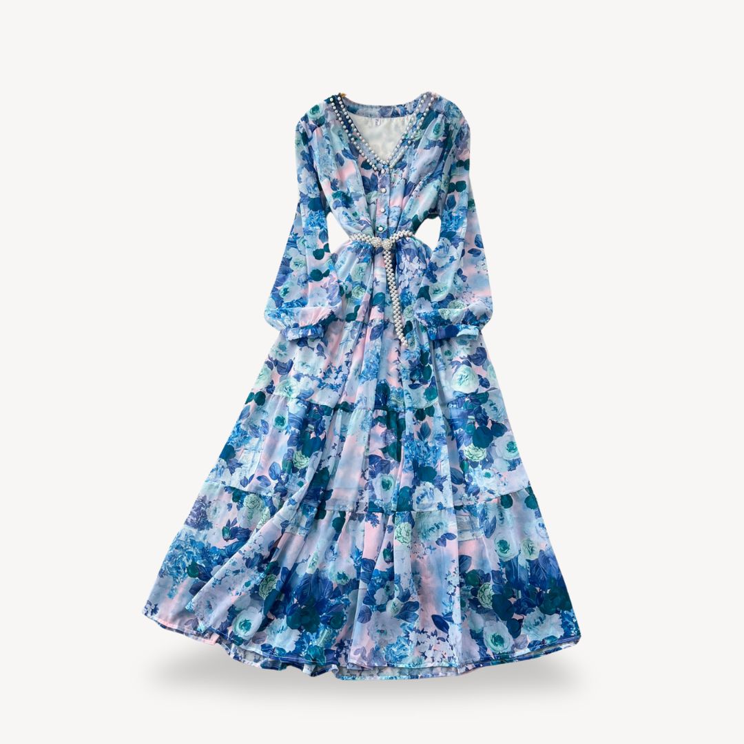 Women's Floral Long Sleeve Maxi Dress | Loravelle