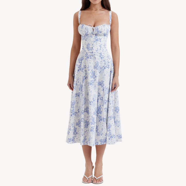 Loravelle | Women's Floral Sleeveless Midi Dress