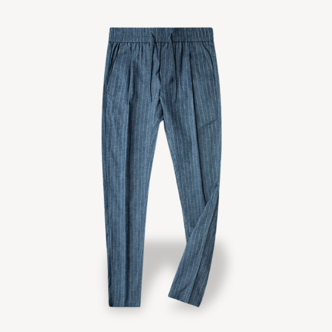 Striped Elastic Waist Pants for Men | Loravelle