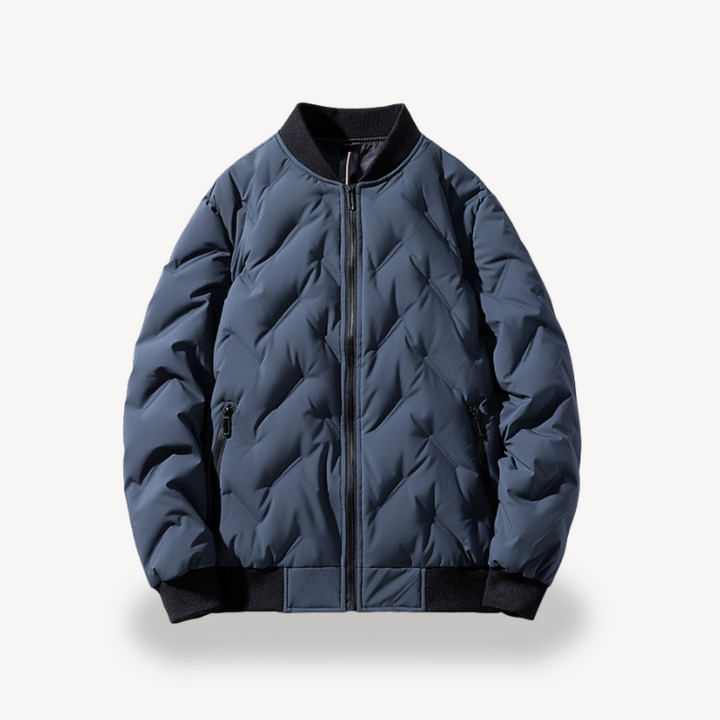 Men's Hybrid Puffer Bomber Jacket | Loravelle