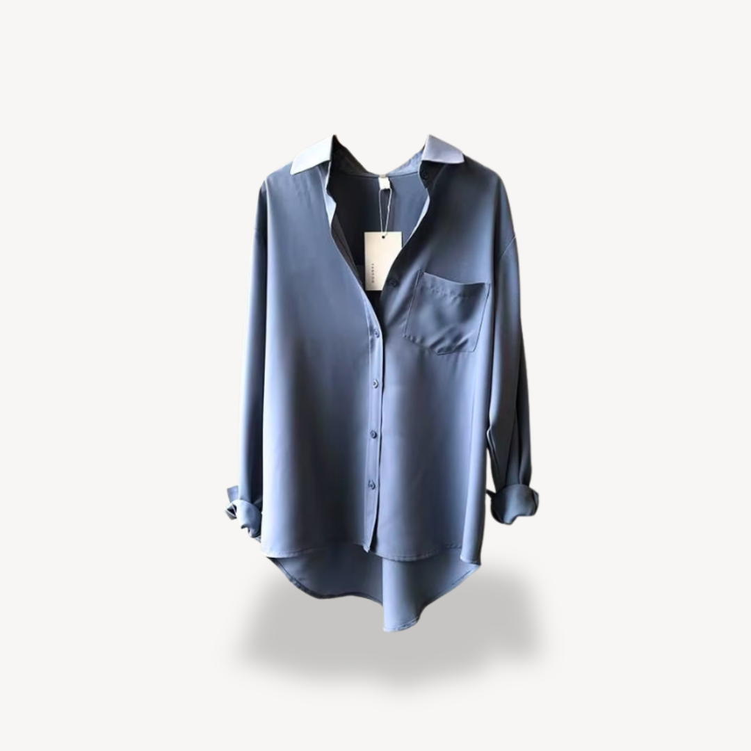 Women's Button-Down Satin Shirt | Loravelle