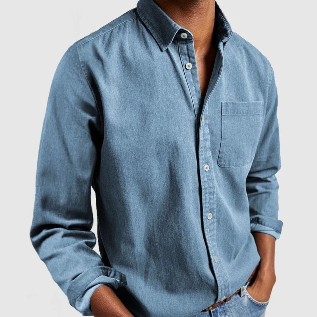 Cotton Long Sleeve Shirt Men | Loravelle