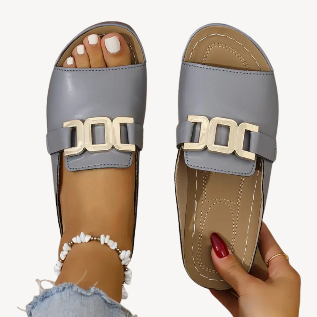 Women's Open-Toe Sandals with Buckle | Loravelle