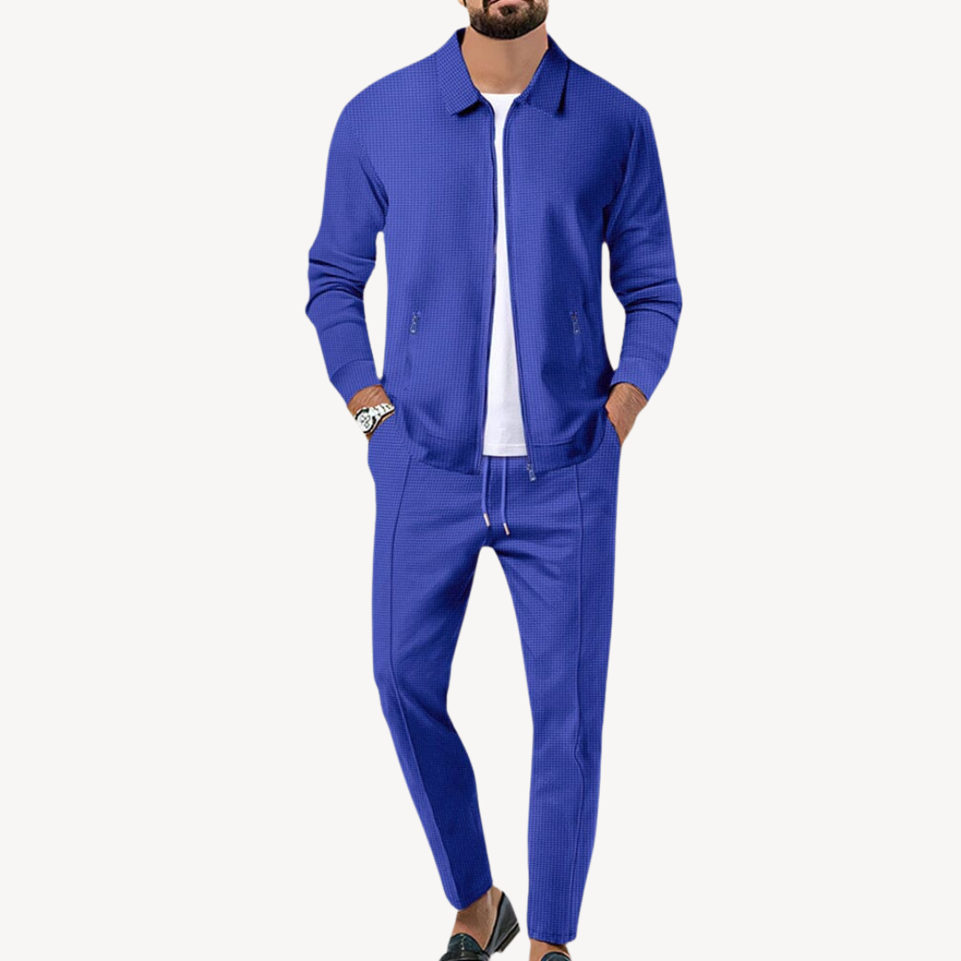 Men's Casual Zip-Up Jacket & Pants Set | Loravelle