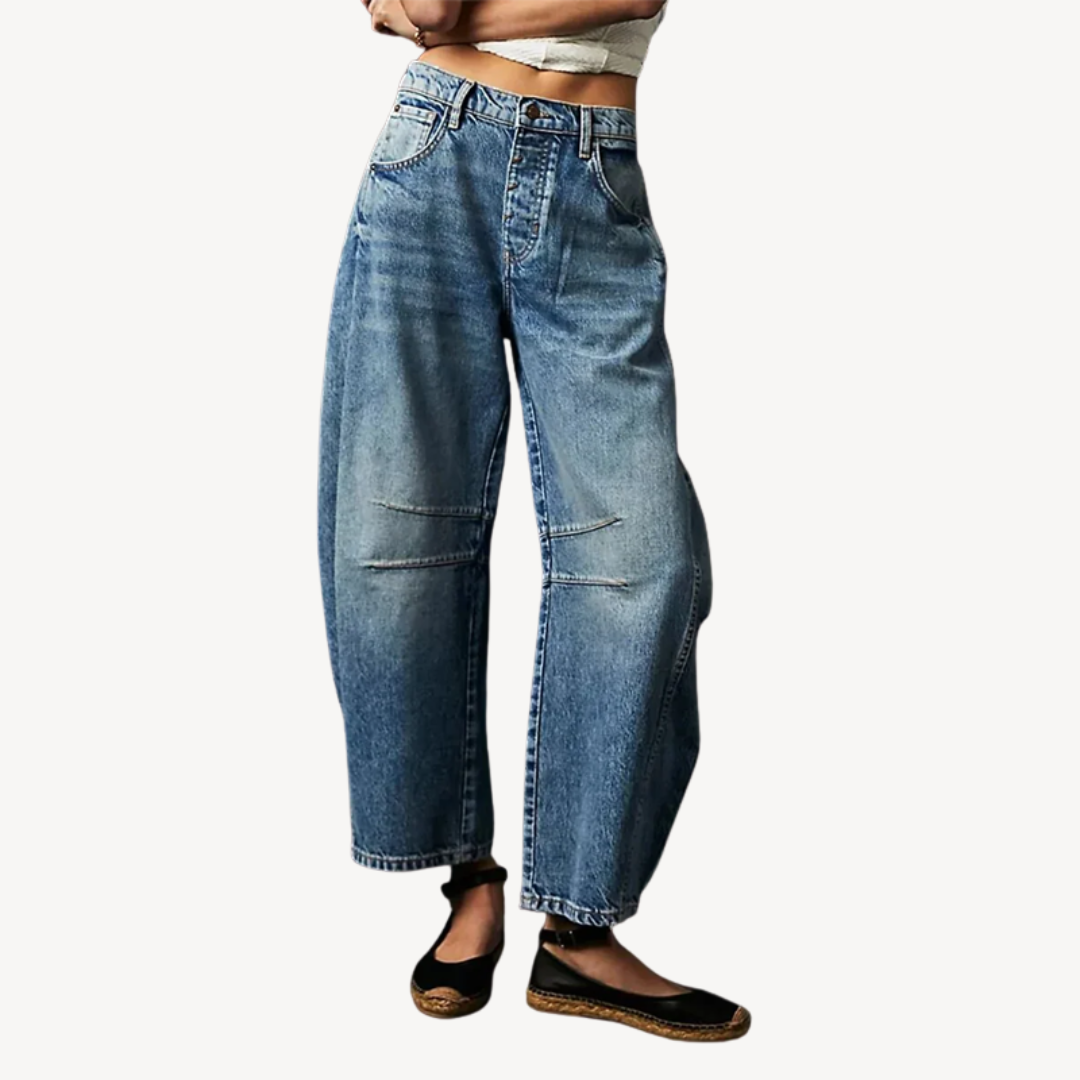 Women's Wide-Legged Denim Pants | Loravelle