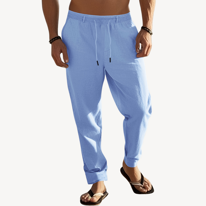 Men’s Linen Drawstring Pants – Casual Comfortable Trousers | Loravelle