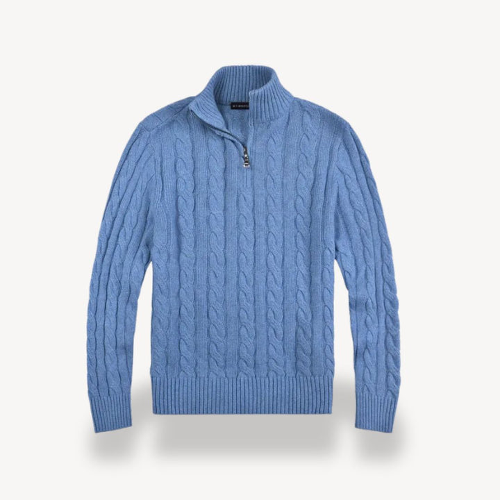 Cable Knit Half-Zip Sweater Men | Loravelle