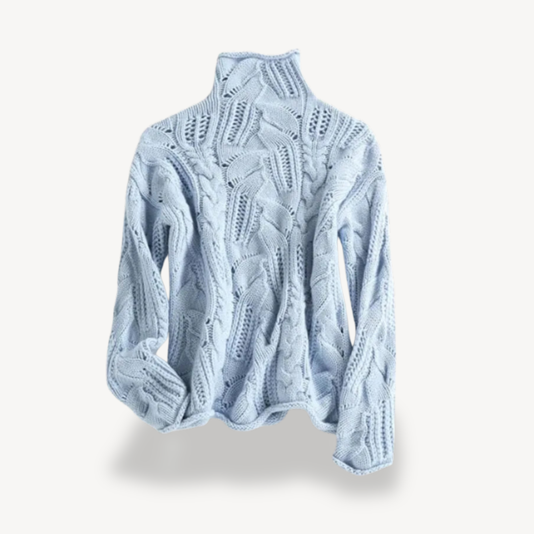 Ribbed Knit Turtleneck Sweater for Women | Loravelle