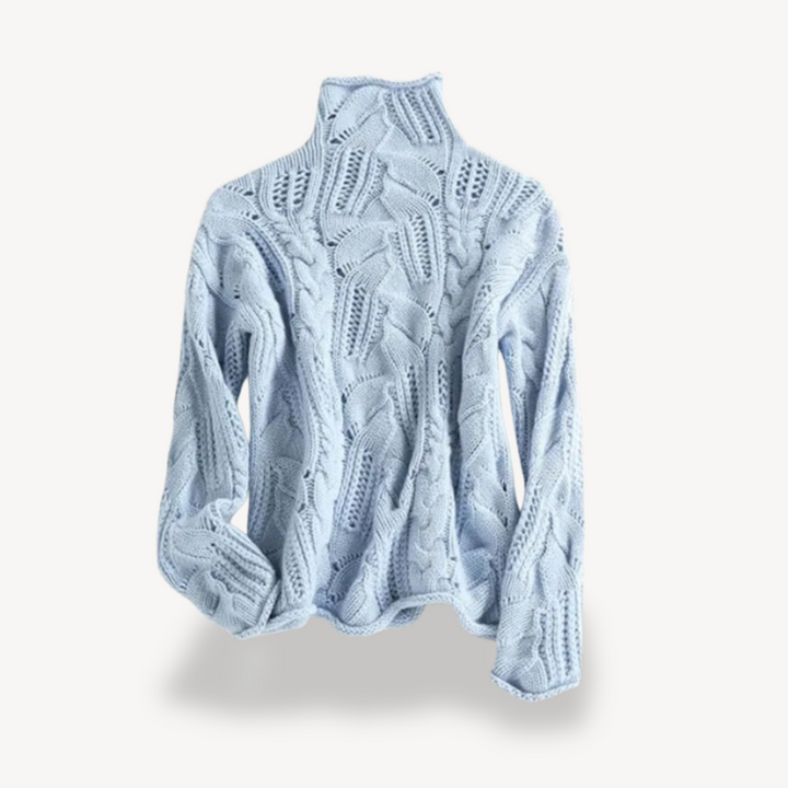 Ribbed Knit Turtleneck Sweater for Women | Loravelle