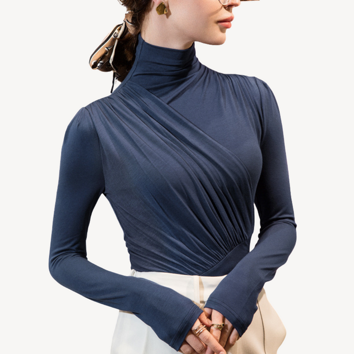Pleated Long Sleeve Top for Women | Loravelle