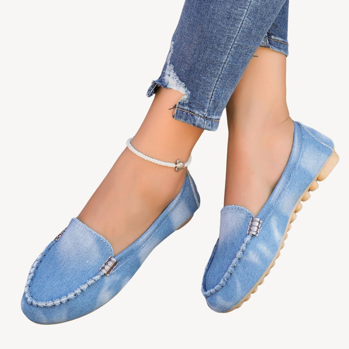 Women's Leather Orthopedic Slip-On Flats | Loravelle