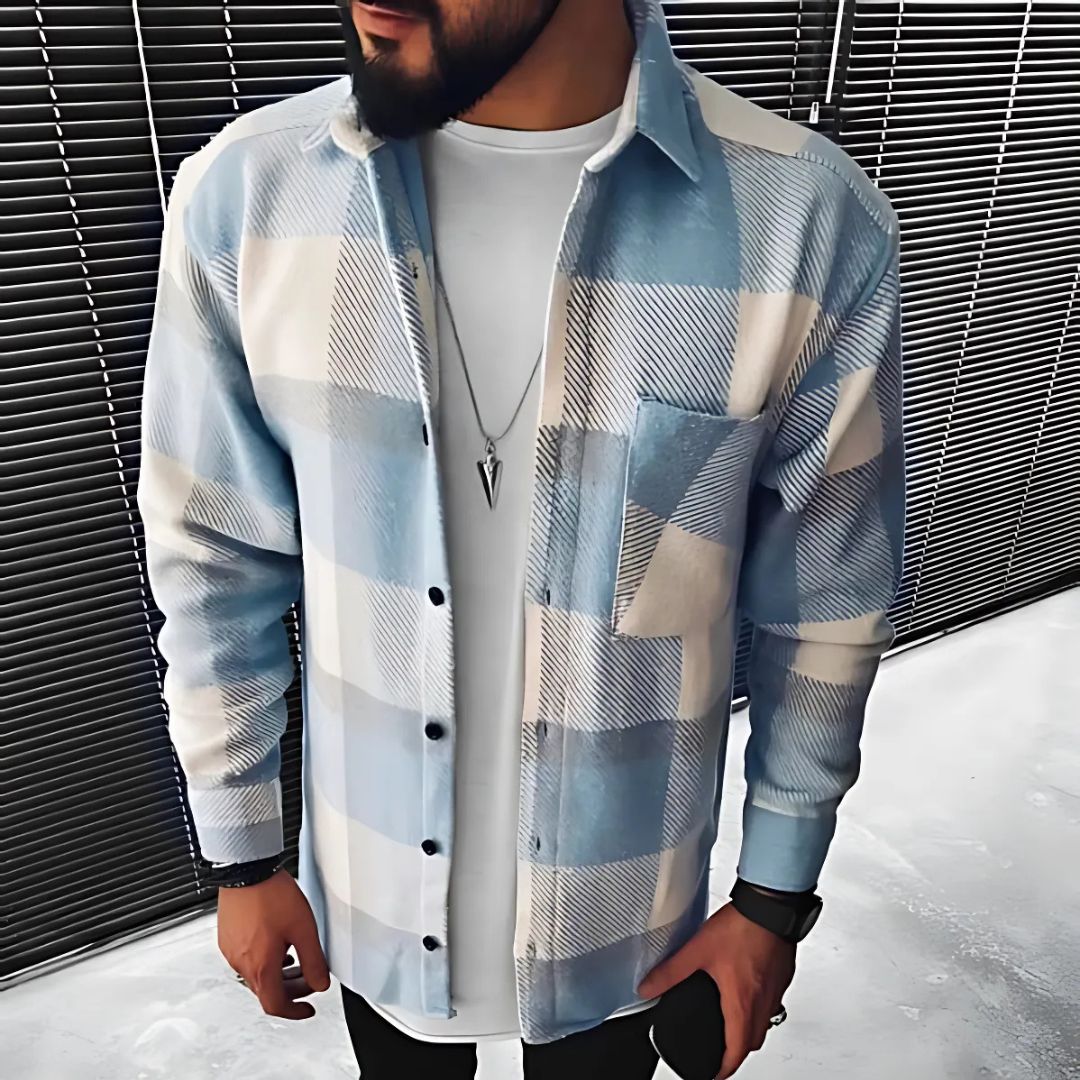Cotton Plaid Flannel Shirt Men | Loravelle