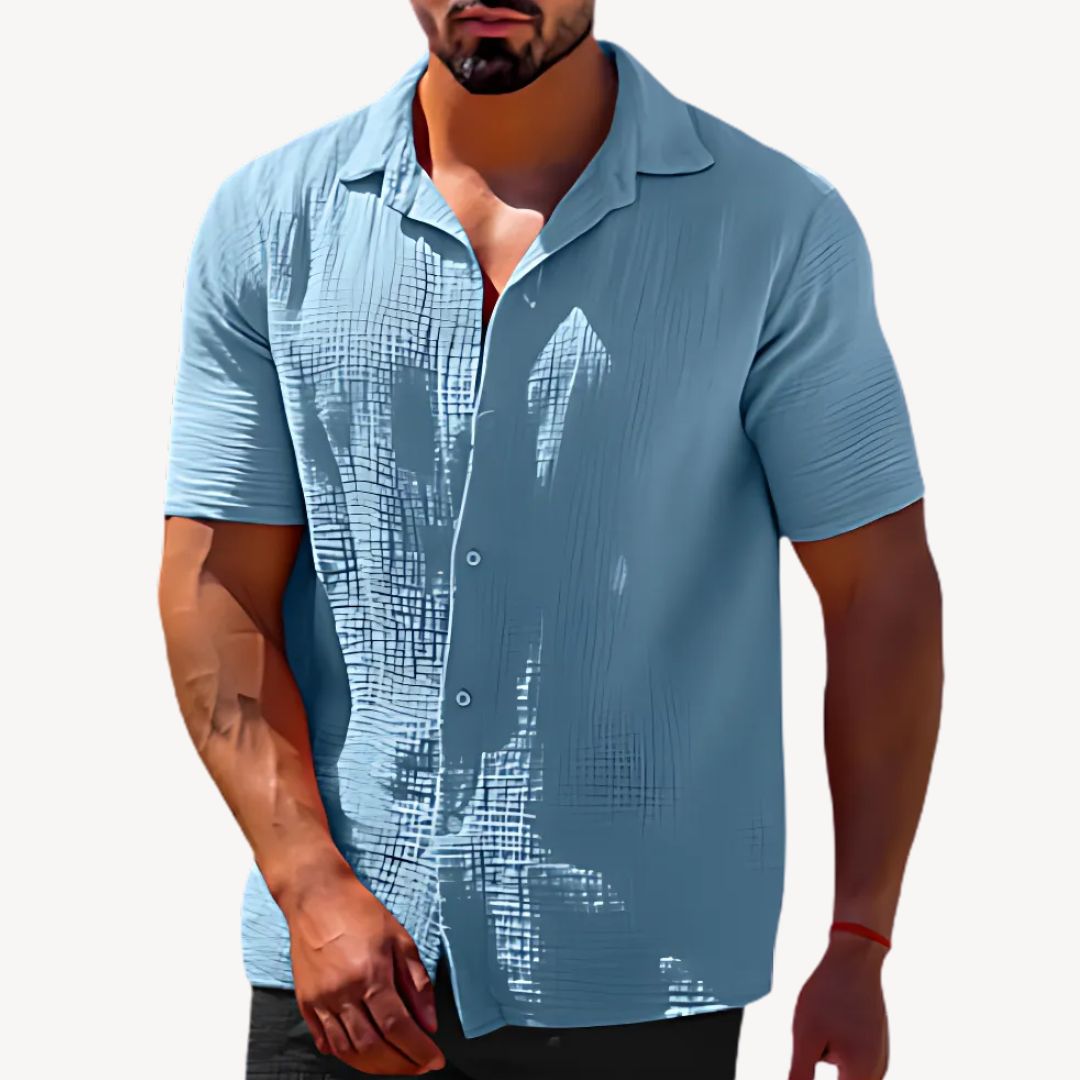 Linen Short Sleeve Shirt Men | Loravelle