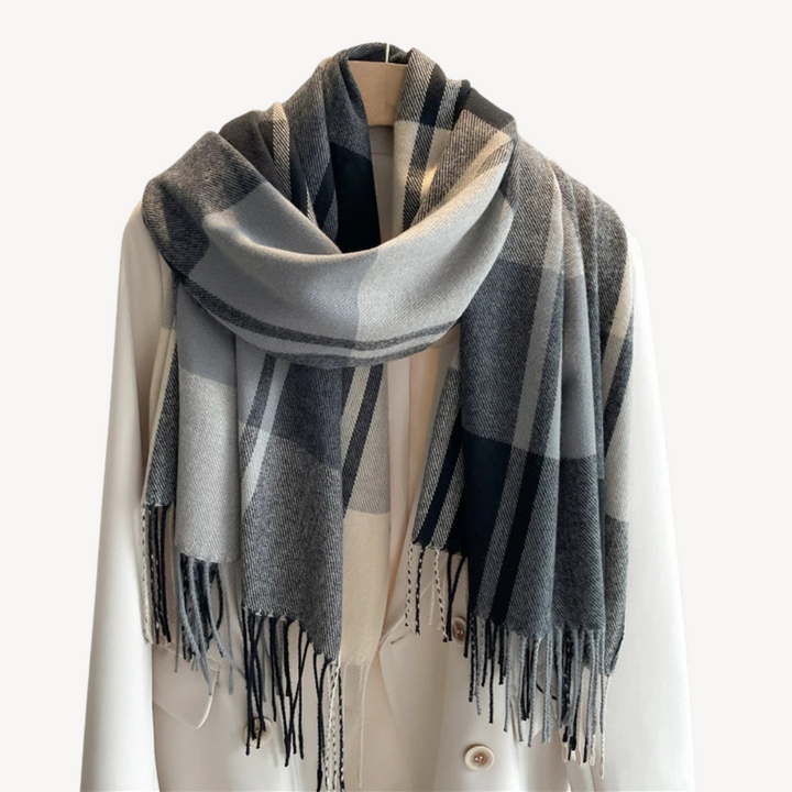 Plaid Wool Scarf for Women | Loravelle