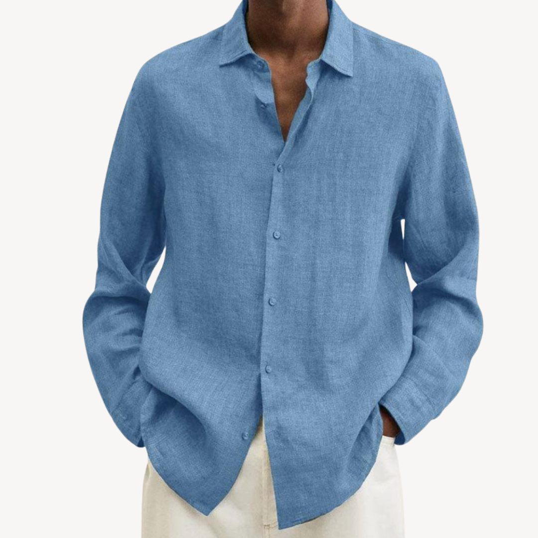 Linen Button-Up Shirt for Men | Loravelle