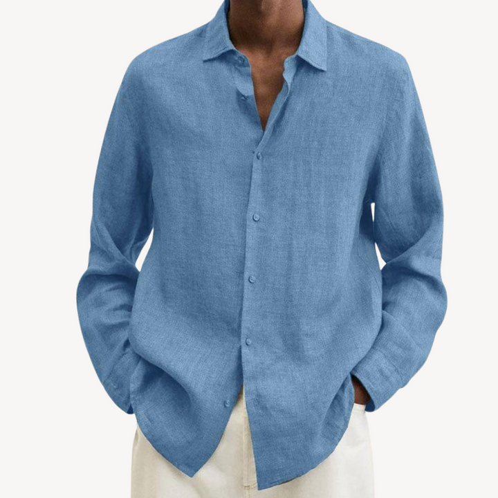 Linen Button-Up Shirt for Men | Loravelle