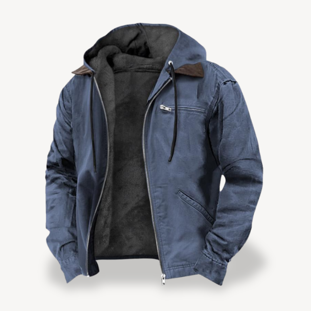 Men's Fleece Lined Hooded Jacket | Loravelle