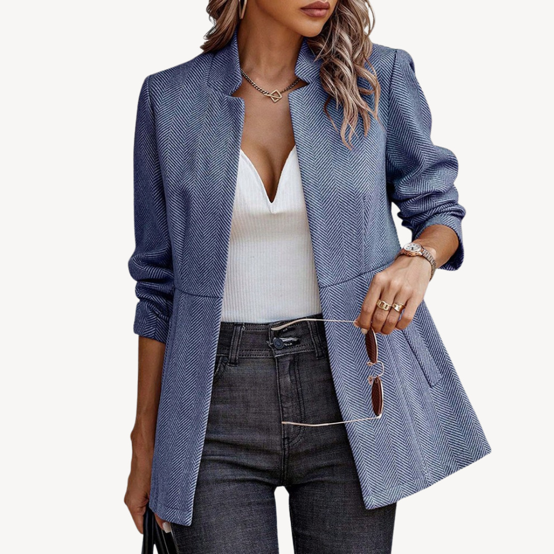 Women’s Herringbone Blazer Jacket | Loravelle