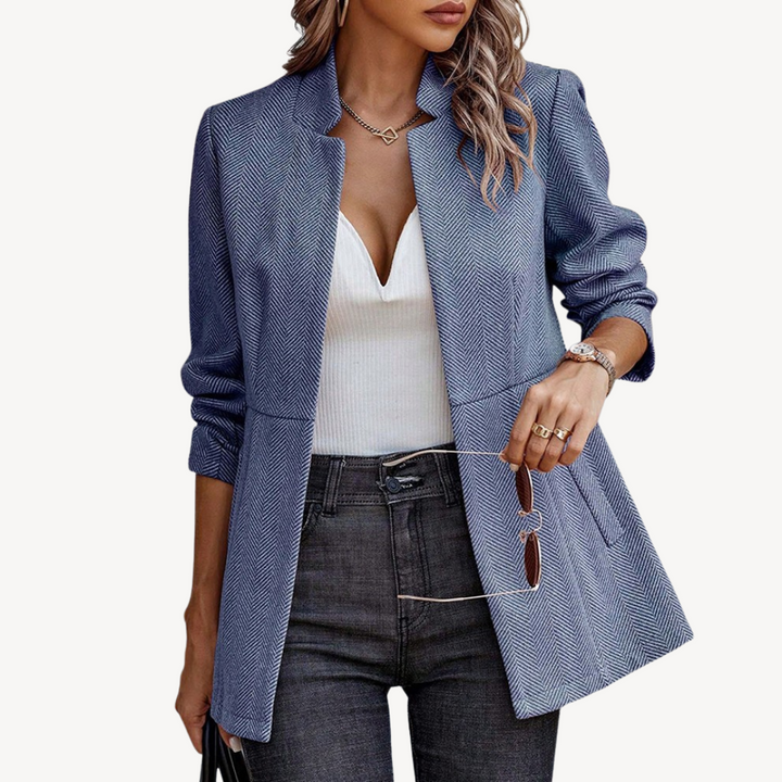 Women’s Herringbone Blazer Jacket | Loravelle