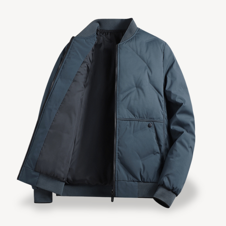 Men's Hybrid Puffer Bomber Jacket | Loravelle