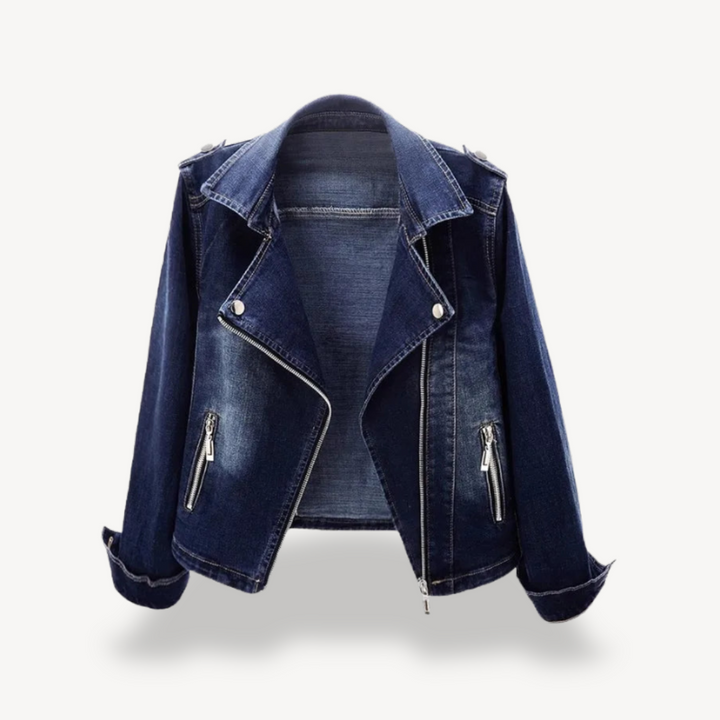 Denim Biker Jacket for Women | Loravelle