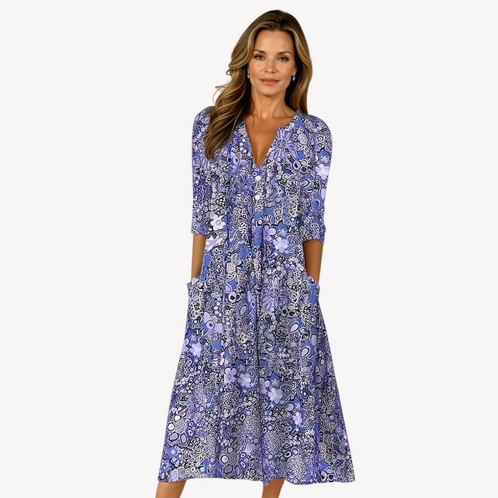 Women's Floral Midi Dress | Loravelle