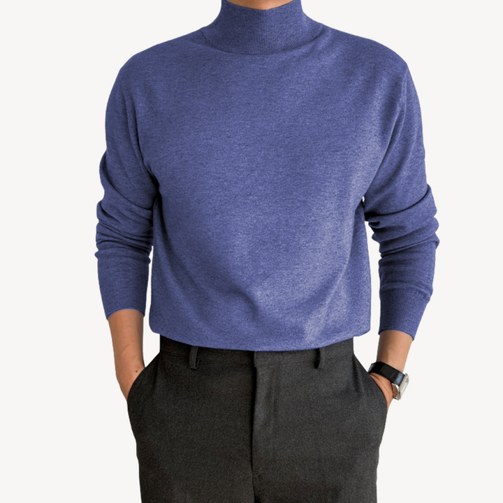 Cashmere Blend Turtleneck Sweater for Men | Loravelle