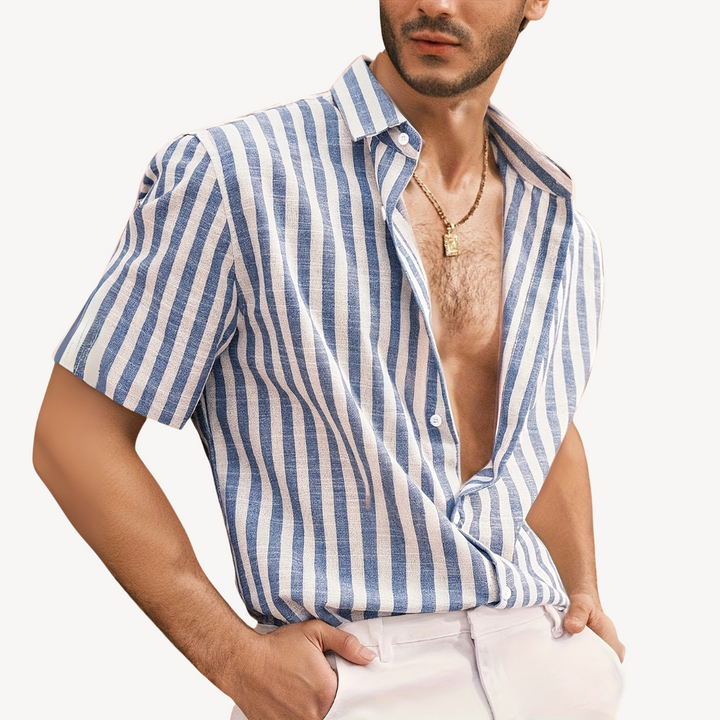 Men's Striped Button-Down Shirt - Comfortable & Stylish | Loravelle